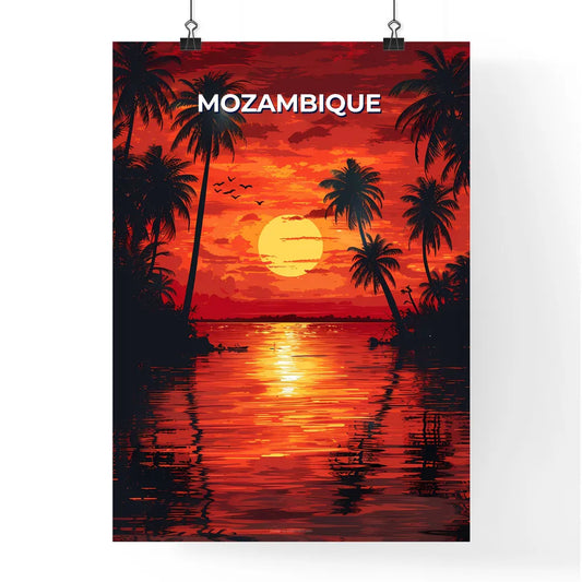 Vibrant Artistic Sunset Painting of Mozambiq Poster