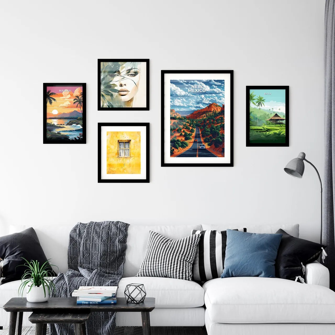 Vibrant Painting Depicting the Scenic Road T Wall Art