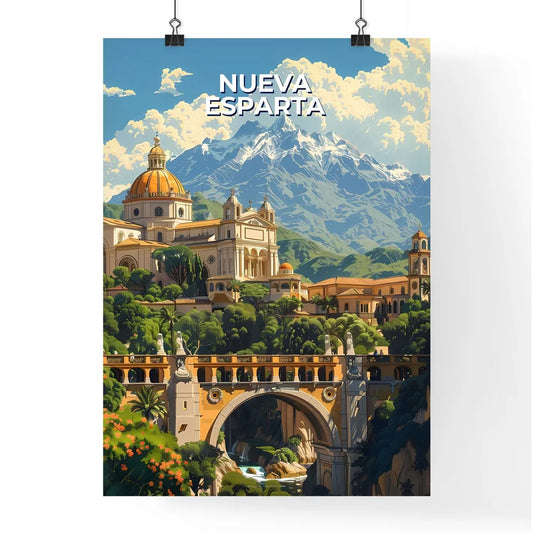 Nueva Esparta Modern Art with Vibrant Architecture, Bridge and Lush Nature Poster