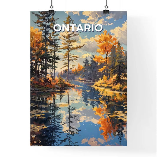 Ontario River Art - Vibrant Colorful Landsca Poster