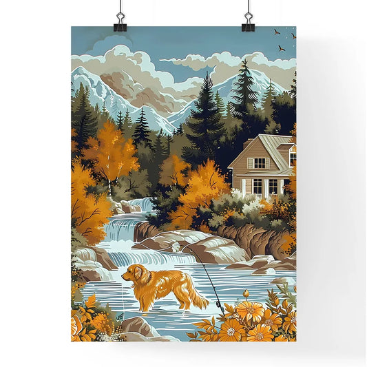 Golden Retriever Painting Poster