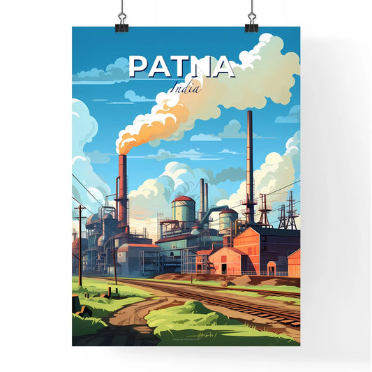 Paintbrush Skyline of Patna India with Factory Smokestacks Default Title