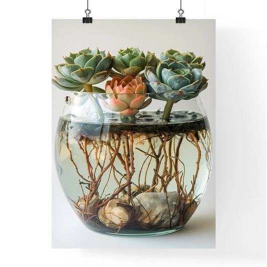 Ornamental Vase Echeveria Underwater Soiled Poster