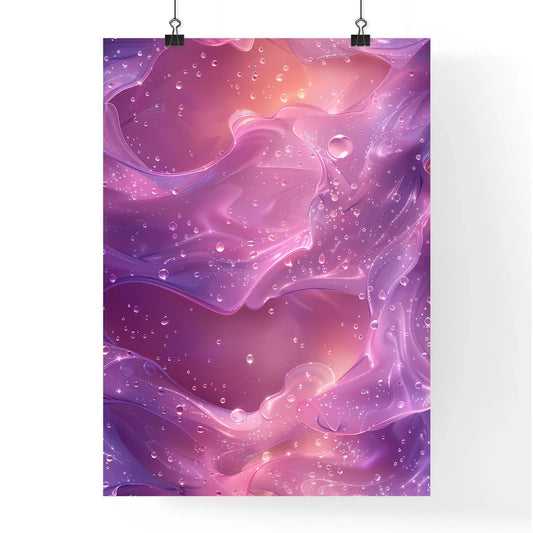 Vibrant Abstract Art Painting with Pink Poster