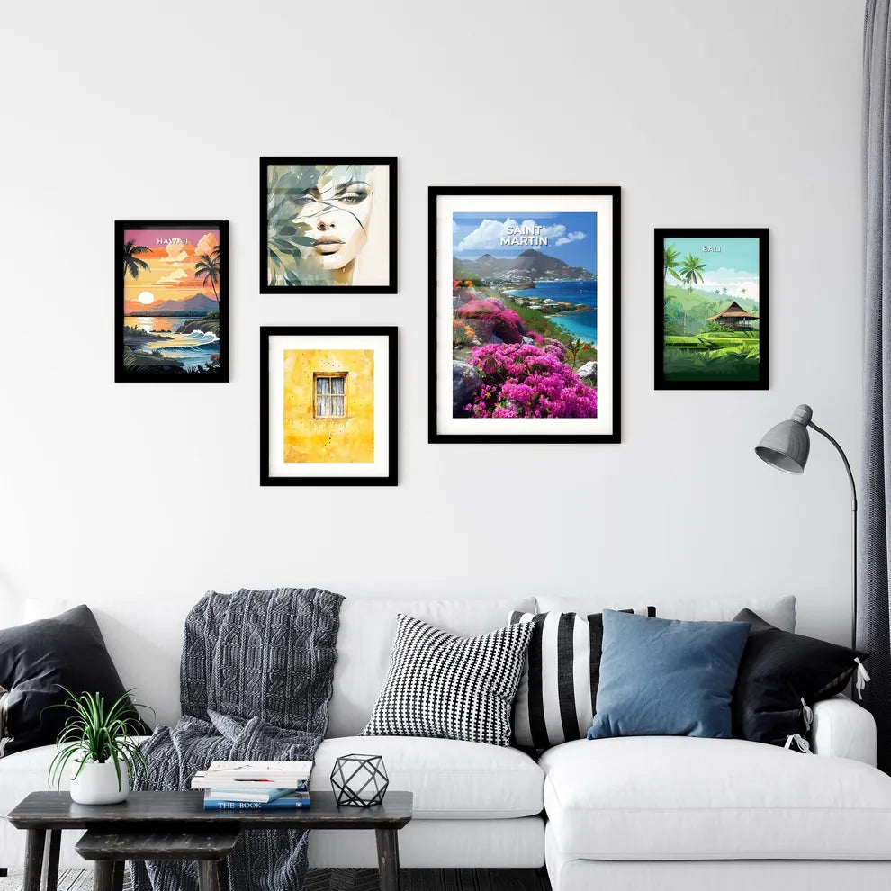 Colorful Flower Field by Waterside Wall Art