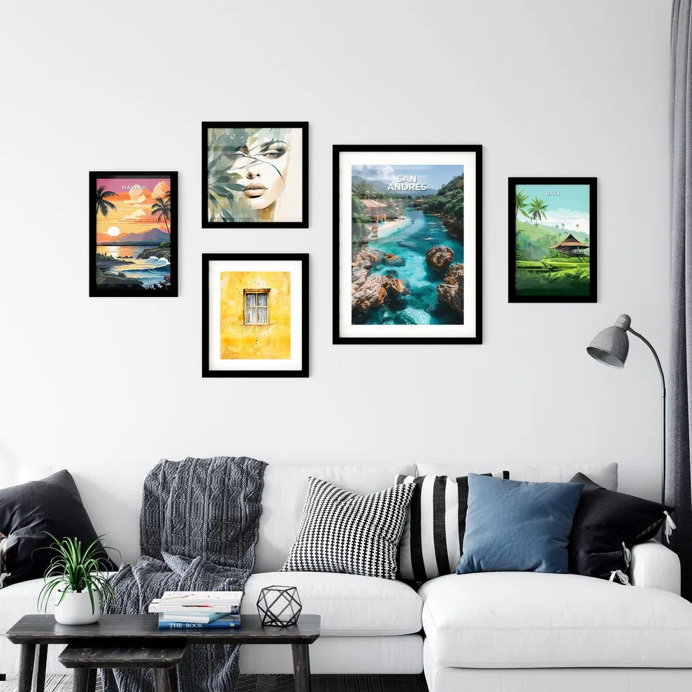 Picturesque River Scene in San Andres and Pr Wall Art