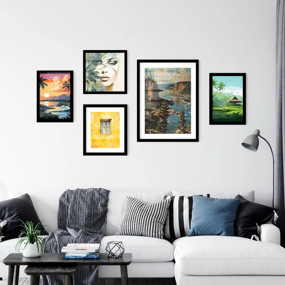 Abstract Art Painting Depicting a River Flow Wall Art