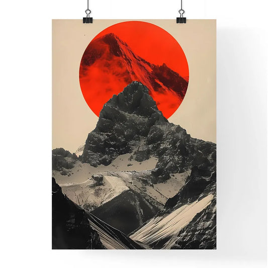 Serene Serenity Abstract Mountain Landscape Poster