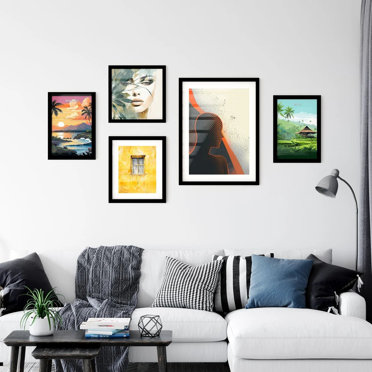 Minimalist Pixel Art Contrast Wall Art