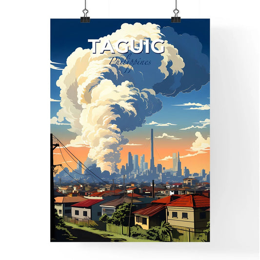 Manila Cityscape Painting - Vibrant Hues and Smoggy Skyline Default Title