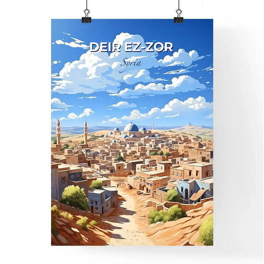 Deir ez-Zor Skyline Painting - Vibrant Desert City Art Panorama Default Title