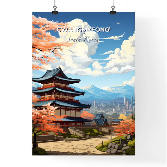 Vibrant Contemporary Painting of Gwangmyeong Cityscape, South Korea Featuring Dynamic Architecture and City Panorama Default Title