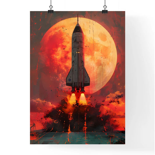 Neon Pink Oil Painted Dystopian 1960s Halfto Poster