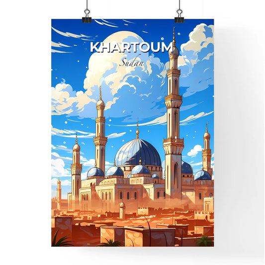 Khartoum Skyline Cityscape Painting Art Modern Buildings Blue Sky Clouds Vibrant Default Title