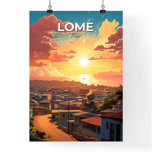 Vibrant Lome Togo Cityscape at Sunset: A Painted Paradise Default Title
