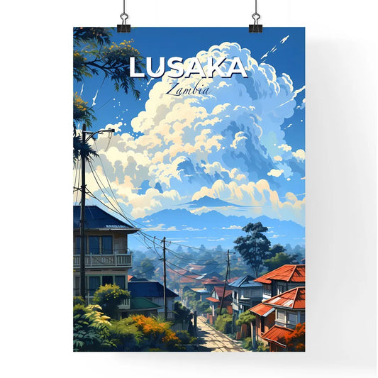 Vibrant Lusaka, Zambia Skyline Urban Landscape Cityscape Painting Digital Art Default Title