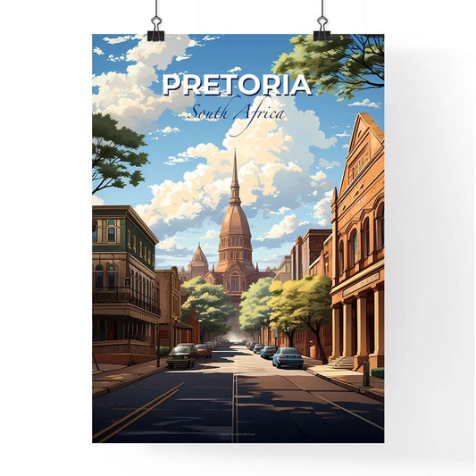 Pretoria Cityscape South Africa Painting Street Traffic Buildings City Default Title