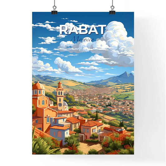 Rabat Morocco Skyline - Landscape Painting Vibrant Colorful City Default Title