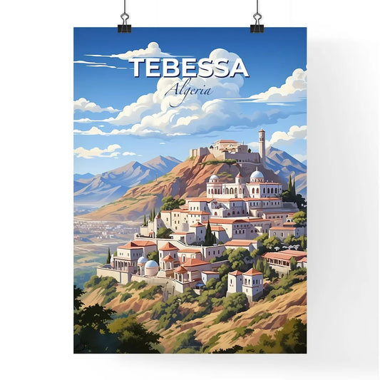 Painting of Tebessa Algeria Skyline - a City of Art on a Hill Default Title