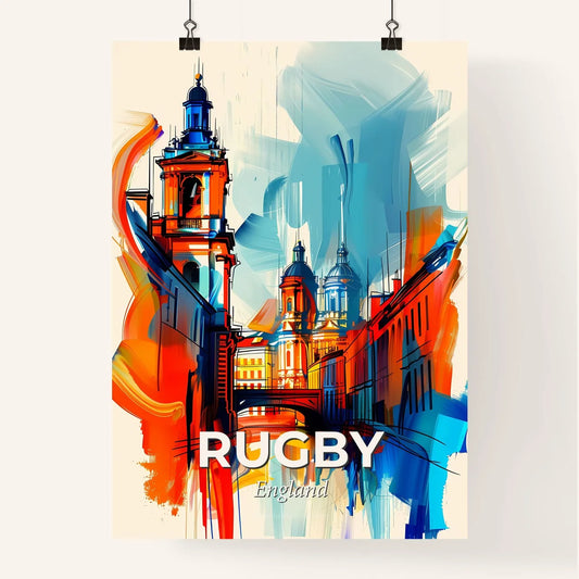 Vibrant Rugby, England Poster