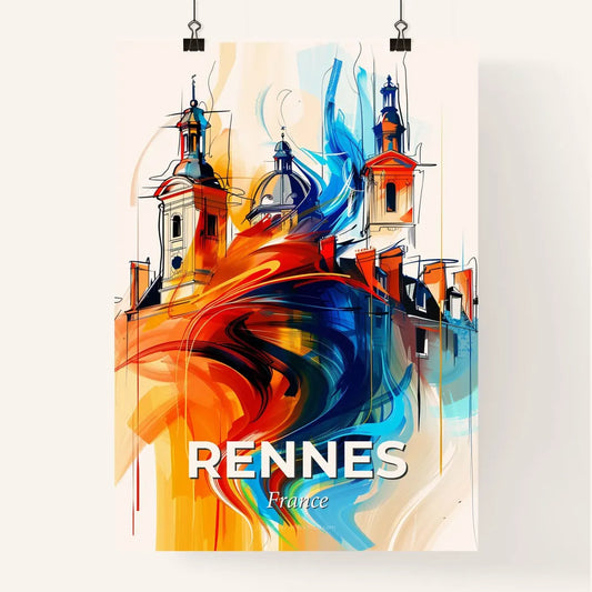 Vibrant Rennes, France Poster