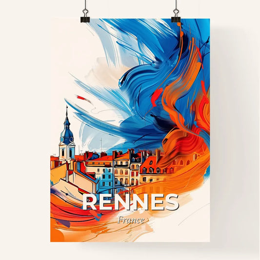 Vibrant Rennes, France Poster