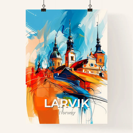 Vibrant Larvik, Norway Poster