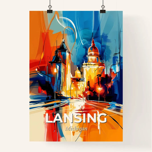 Vibrant Lansing, Michigan Poster