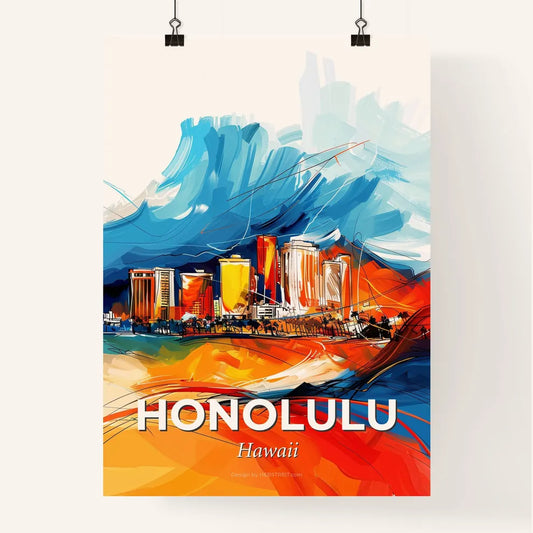 Vibrant Honolulu, Hawaii Poster