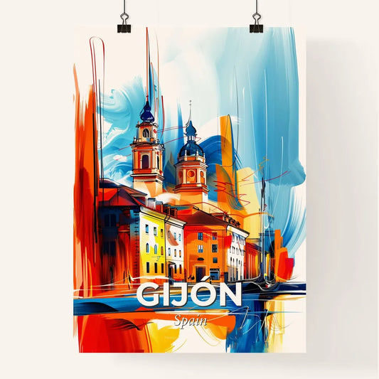 Vibrant Gijón, Spain Poster