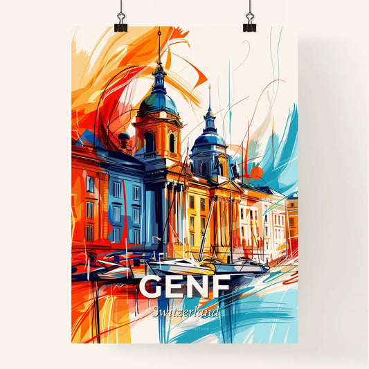 Vibrant Genf, Switzerland Poster