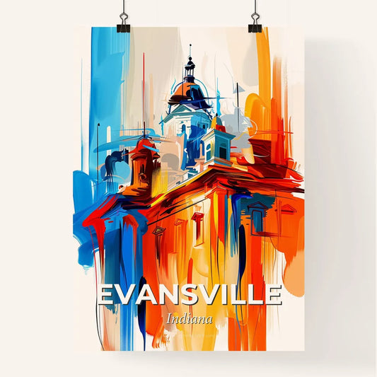 Vibrant Evansville, Indiana Poster