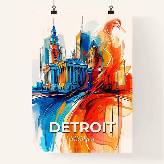 Vibrant Detroit, Michigan Poster