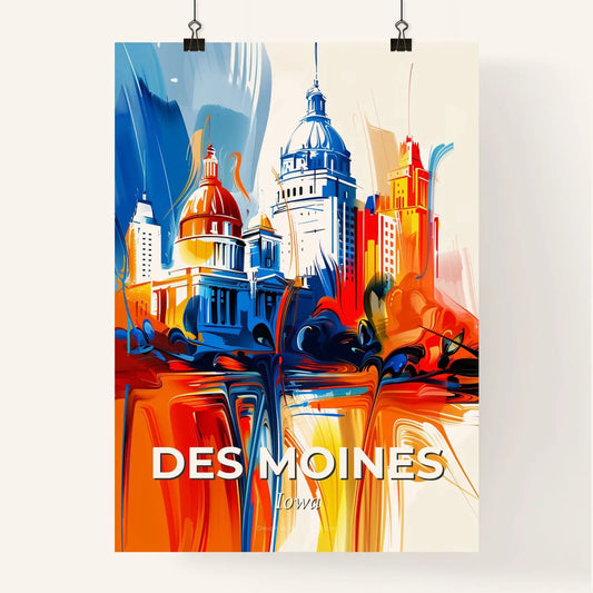 Vibrant Des Moines, Iowa Poster