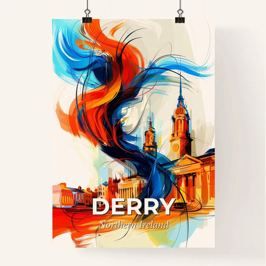 Vibrant Derry, Northern Ireland Poster
