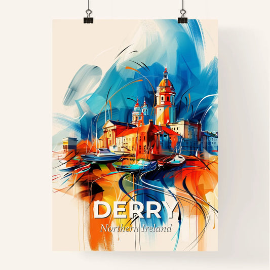 Vibrant Derry, Northern Ireland Poster