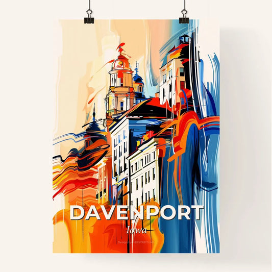 Vibrant Davenport, Iowa Poster
