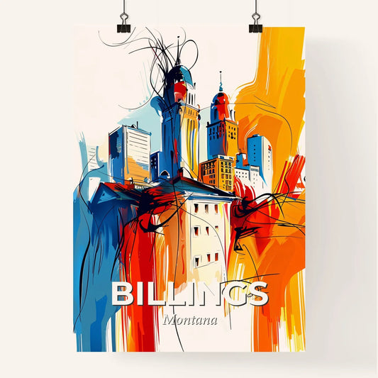Vibrant Billings, Montana Poster