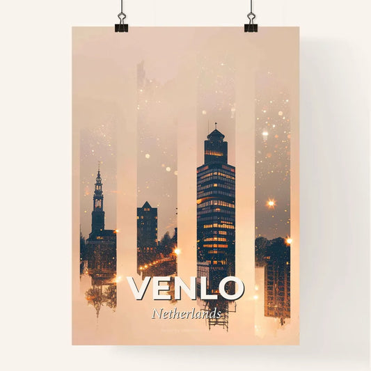 Venlo Skyline Composite Art Poster - A city skyline with many tall buildings Poster