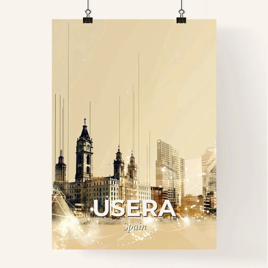 Usera Skyline Composite Art Poster with Local Colors - A city skyline with many buildings Poster