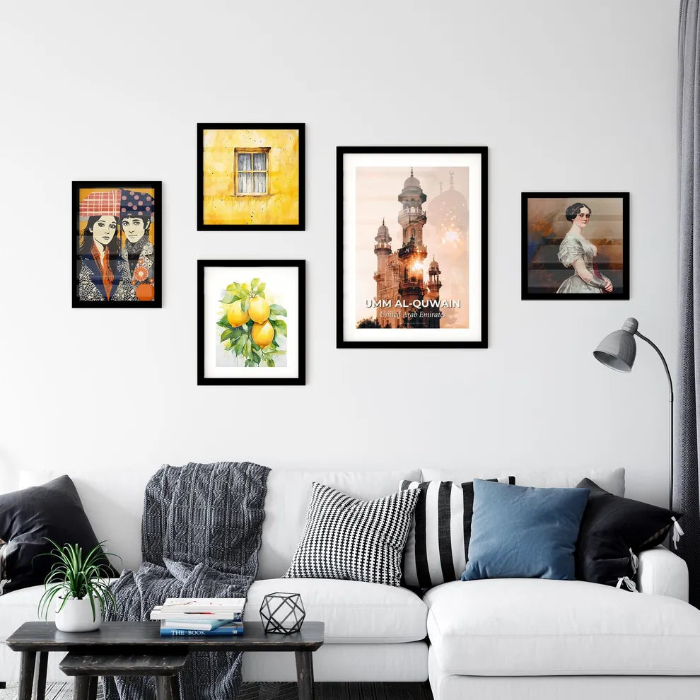 Umm al-Quwain Skyline Double Exposure Art - A double exposure of a castle Interior Design