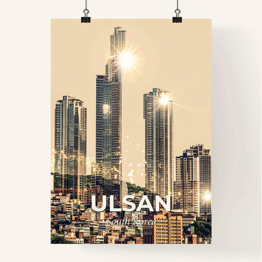 Ulsan Skyline Composite Art Poster - A city with tall buildings Poster