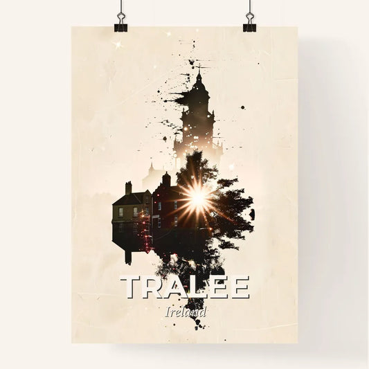 Tralee Double Exposure Skyline Composite Art Poster