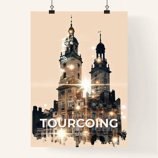 Tourcoing Skyline Double Exposure Composite Art Poster