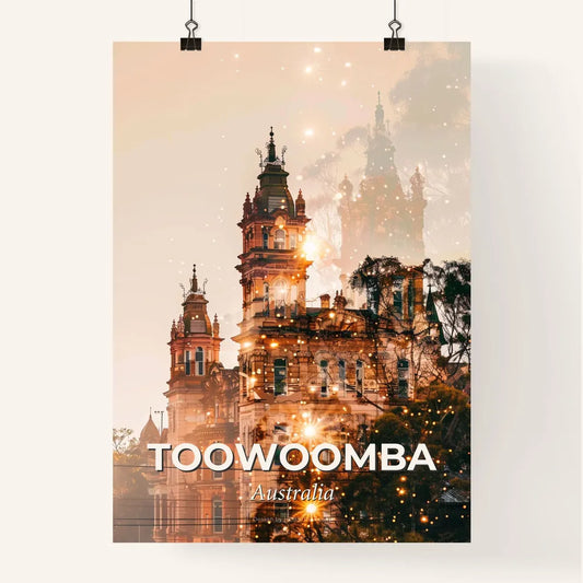 Toowoomba Architecture Skyline Night Dream Poster