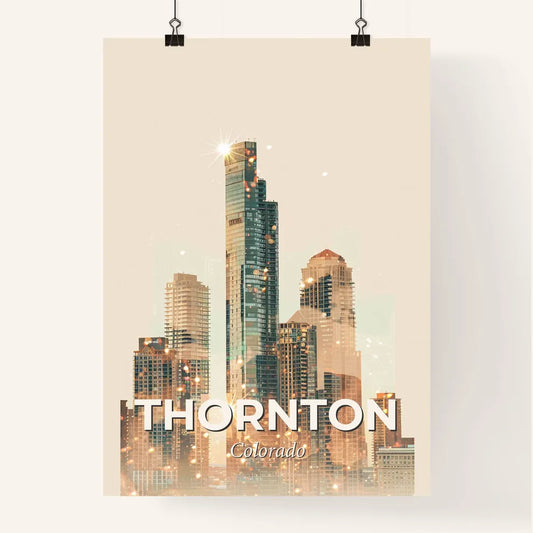 Thornton Colorado Skyline Double Exposure Poster Poster
