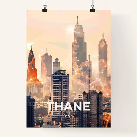 Thane Skyline: Double Exposure City Art Poster
