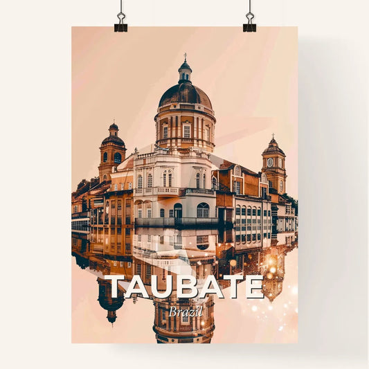 Taubate City Skyline Brazil Poster Design Poster