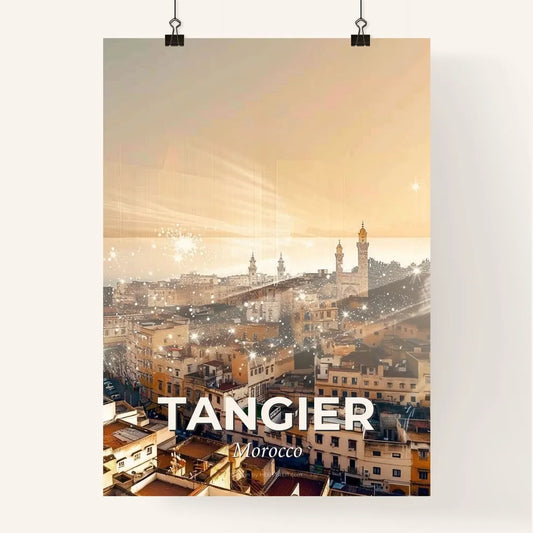Tangier City Vibes Poster Bright Beige Backlight Poster