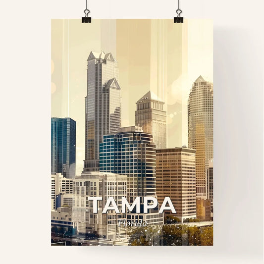 Tampa City Skyline Composite Art Print Poster